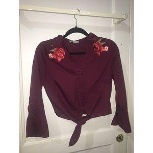 Burgundy Blouse